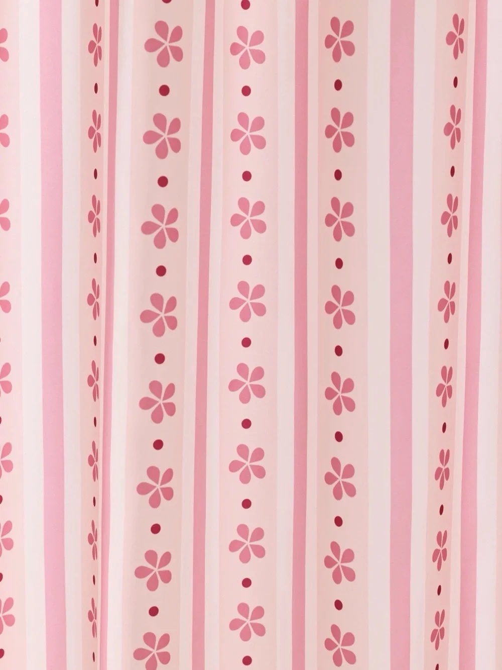 Urban Outfitters Stripes & Flowers Patterned Shower Curtain NEW